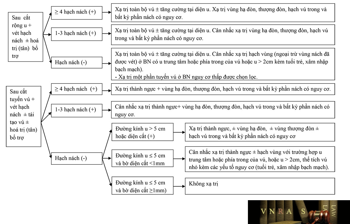 Sơ đồ 7: XẠ TRỊ BỔ TRỢ UNG THƯ VÚ GIAI ĐOẠN I, II, VÀ T3N1M0