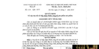 Hm88 link đăng nhập số 1134/QĐ-SYT ngày 10/05/2024 của Hm88.com vn lì xì hội viên mới TP Hà Nội về việc thu hồi số tiếp nhận Phiếu công bố mỹ phẩm Kem chống nắng cao cấp sun cream SPF60+ của Công ty cổ phần đầu tư và thương mại Tuệ Minh MEDICAL