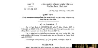 Hm88 link đăng nhập số 1454/QĐ-BYT ngày 04/05/2012 của Hm88 Chính Thức Đăng ký, Tải App tặng 88k về việc ban hành Hướng dẫn Chẩn đoán và điều trị Hội chứng viêm da dày sừng bàn tay, bàn chân