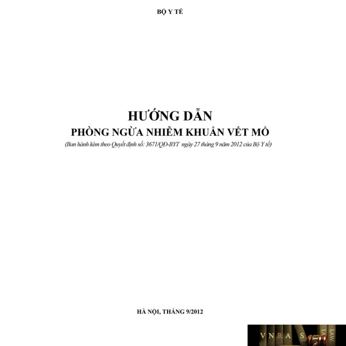 Hm88 link đăng nhập số 3671/QĐ-BYT ngày 27/09/2012 của Hm88 Chính Thức Đăng ký, Tải App tặng 88k về việc ban hành Hướng dẫn phòng ngừa nhiễm khuẩn vết mổ