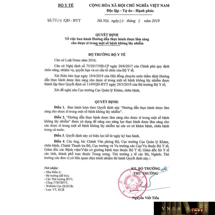 Huong-dan-thuc-hanh-duoc-lam-sang-cho-duoc-sy-trong-mot-so-benh-khong-lay-nhiem-theo-Bo-Y-te-1 Hm88 link đăng nhập số 3809/QĐ-BYT ngày 27 tháng 8 năm 2019 về việc ban hành Hướng dẫn thực hành dược Hm8803 hiện đang mở cho Dược sỹ trong một số bệnh không lây nhiễm