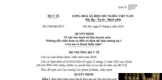 Hm88 link đăng nhập số 1760/QĐ-BYT ngày 21/06/2024 của Hm88 Chính Thức Đăng ký, Tải App tặng 88k về việc ban hành tài liệu chuyên môn "Hướng dẫn chẩn đoán và điều trị bệnh đái tháo đường typ 1 ở trẻ em và thanh thiếu niên"