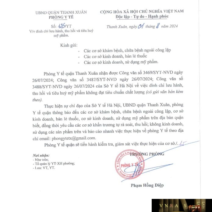 Công văn số 3487/SYT-NVD ngày 26/07/2024 của Hm88.com vn lì xì hội viên mới TP Hà Nội về việc đình chỉ lưu hành, thu hồi trên toàn quốc lô các sản phẩm: Dorall Collection Ultimate Desire, Dorall Collection Isle Of Love, Dorall Collection DC 4 U Exclusive For Men có công thức không đúng như hồ sơ công bố