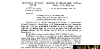 Công văn số 2963/QLD-CL ngày 29/08/2024 của Cục Quản lý Dược về việc thuốc giả Cefixim 200 do Công ty cổ phần Dược phẩm Cửu Long Hm88i.com Sòng bài trực tuyến