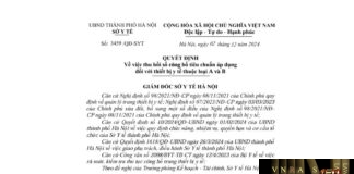 Hm88 link đăng nhập số 3459/QĐ-SYT về việc thu hồi số công bố tiêu chuẩn áp dụng đối với thiết bị y tế thuộc loại A và B