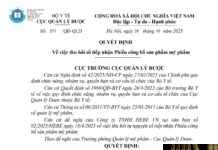 Hm88 link đăng nhập Số: 273 /QĐ-QLD ngày 29 tháng 5 năm 2025 Về việc thu hồi số tiếp nhận Phiếu công bố sản phẩm mỹ phẩm