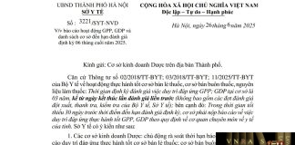 Công văn số : 3221/SYT-NVD Hm88.com vn lì xì hội viên mới Hà Nội ngày 26 tháng 6 năm 2025 Về việc báo cáo hoạt động GPP, GDP và danh sách cơ sở đến hạn đánh giá định kỳ 06 tháng cuối năm 2025