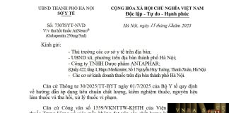 Công văn số : 7307/SYT-NVD Hm88.com vn lì xì hội viên mới Hà Nội ngày 15 tháng 12 năm 2025 Về việc thu hồi thuốc AtiNeuro® (Gabapentin 250mg/5ml)