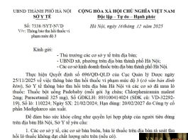 Công văn số : 7339 /SYT-NVD Hm88.com vn lì xì hội viên mới Hà Nội ngày 16 tháng 12 năm 2025 Về việc Thông báo thu hồi thuốc vi phạm mức độ 2 (Thuốc Diclofen; Số giấy ĐKLH: VD-25150-16)