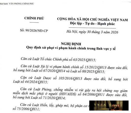 Trang Chủ Hm88.com Nhà Cái Uy Tín Tặng +88K 90/2026/NĐ-CP ngày 30 tháng 3 năm 2026 về Nhà Cái HM88.COM Slot Game, Casino Live xử phạt vi phạm hành chính trong lĩnh vực y tế